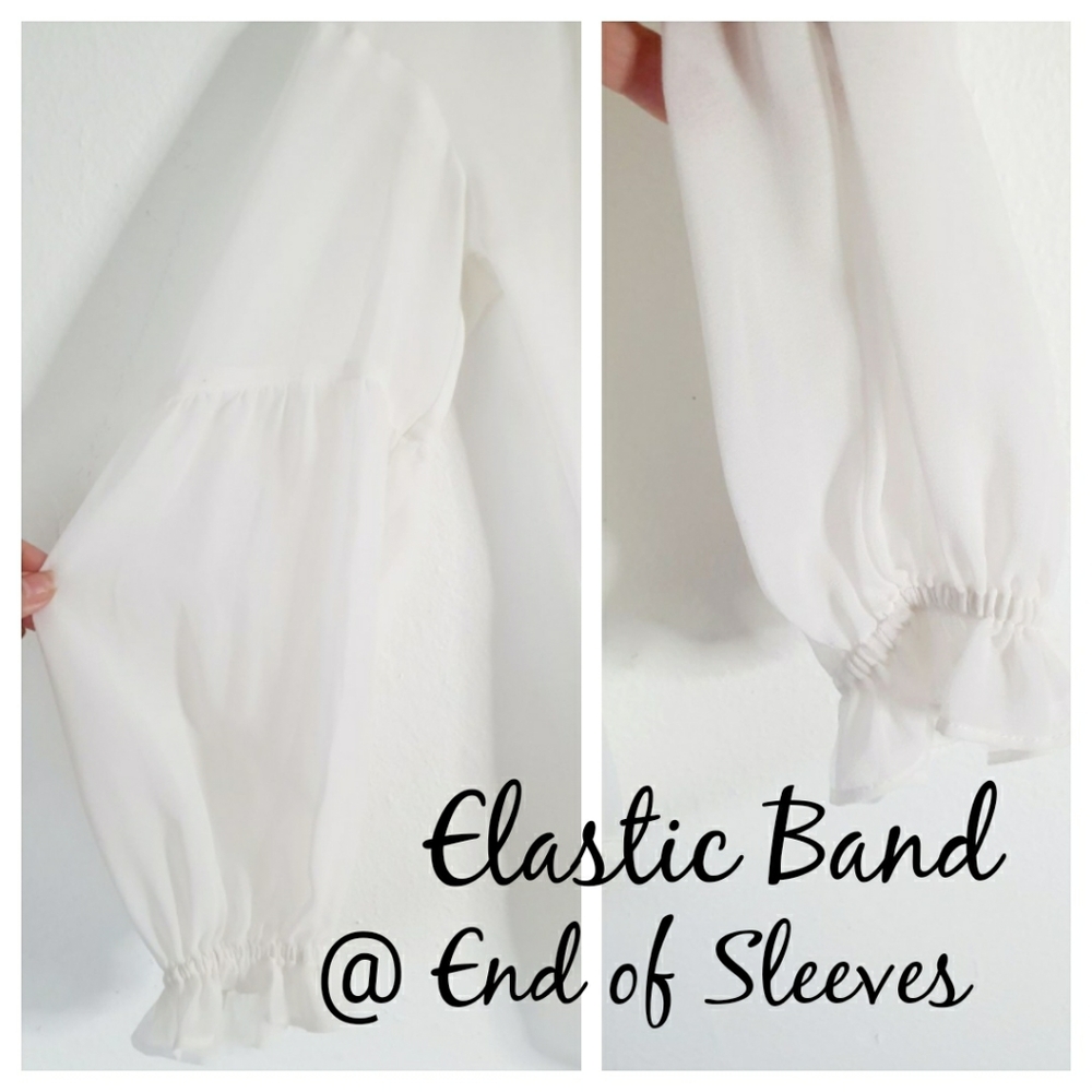 💥NWOT - Express Sheer Long Sleeve Blouse - Picture 8 of 10